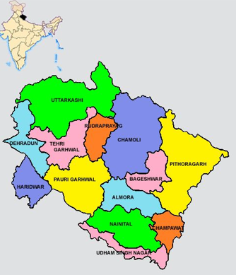 uttrakhand map